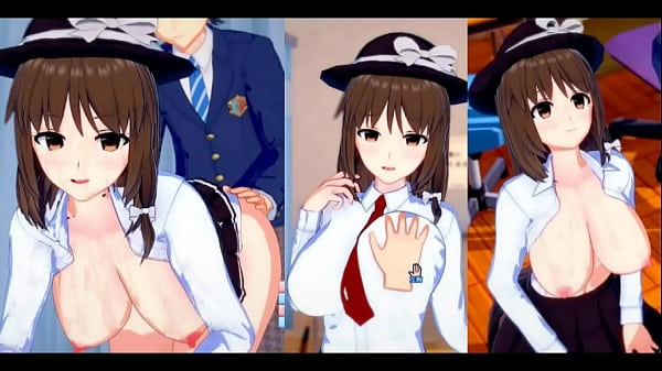 Eroneko Adult Ch - 【エロゲーコイカツ！】東方 宇佐見蓮子におっぱい揉みまくりH！3DCG巨乳アニメ動画(東方プロジェクト)【ヘンタイゲーム とうほう れんこ うさみ】