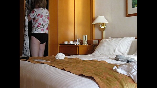 Granny Jenny undresses and removes her soiled incontinence pad from her knickers