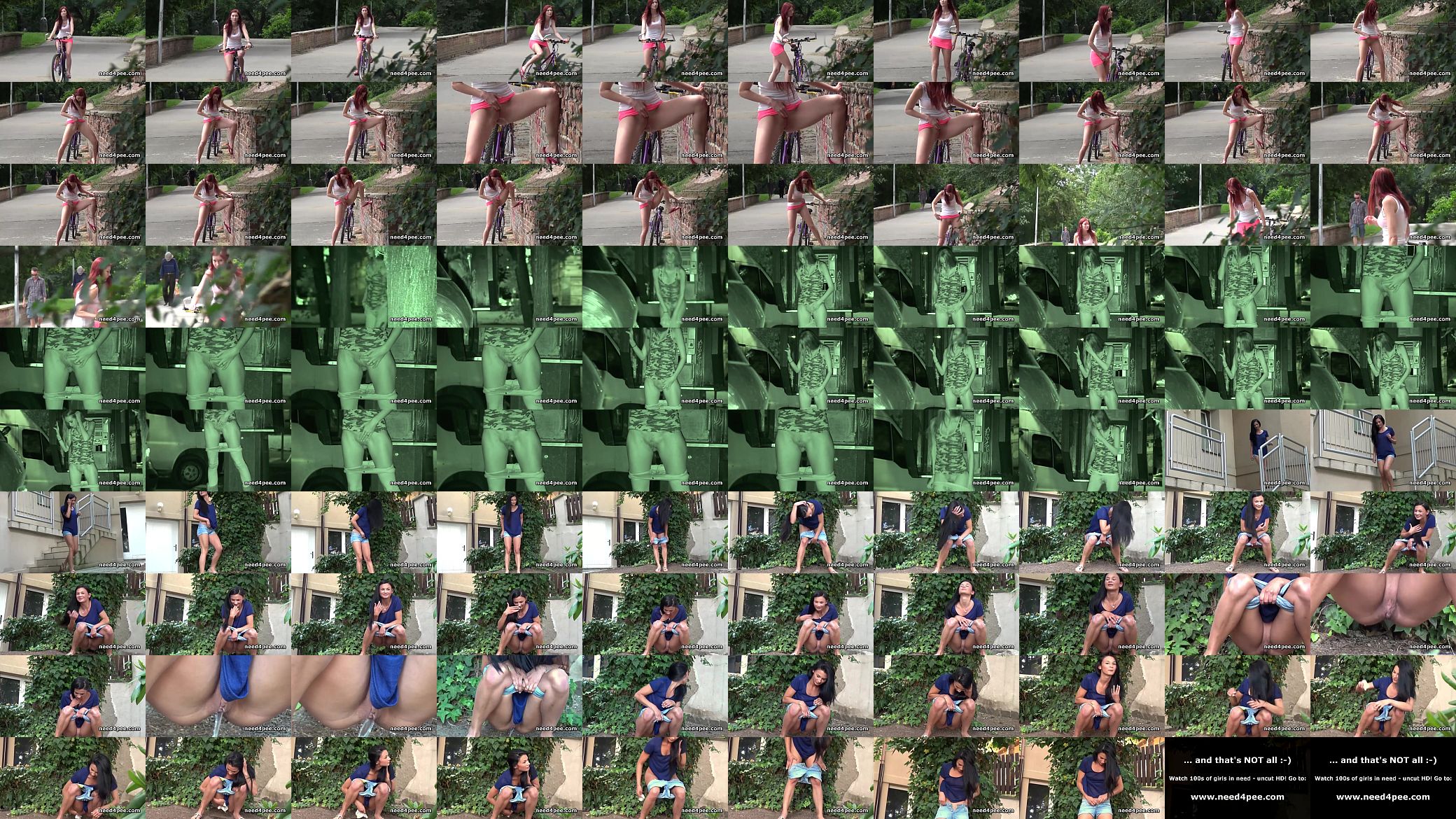 Three kinky girls pissing on the streets 预览图