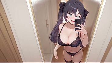 Mona Invites Her Boyfriend Over for Rough Sex. Mona Hentai Cosplay (AI-generated)