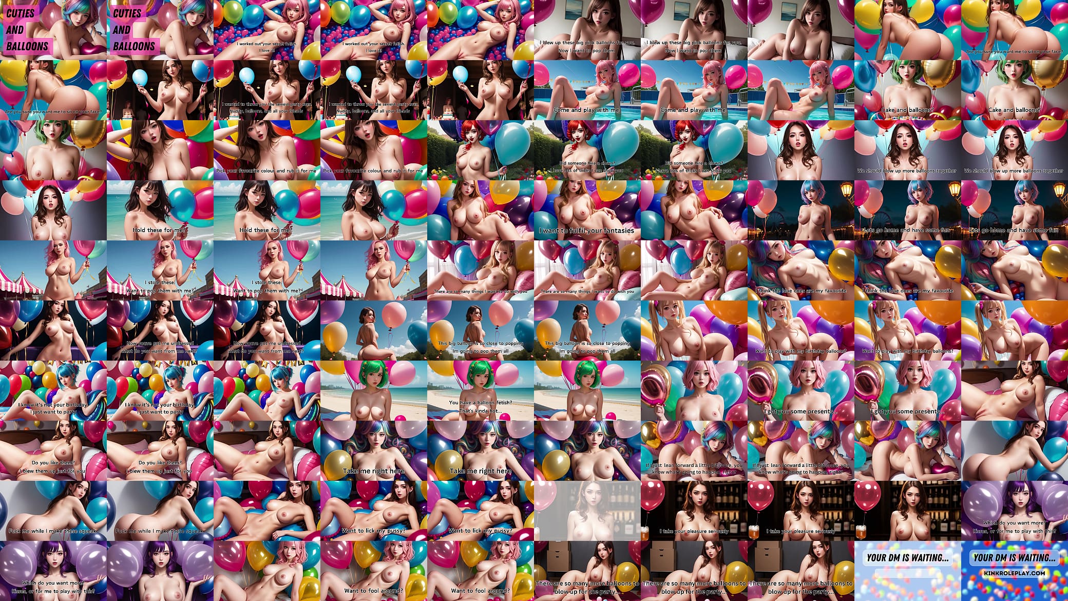 BALLOON BABES fulfil your balloon fetish, these girls want LOONER cock - art captions with balloon squeaks 预览图