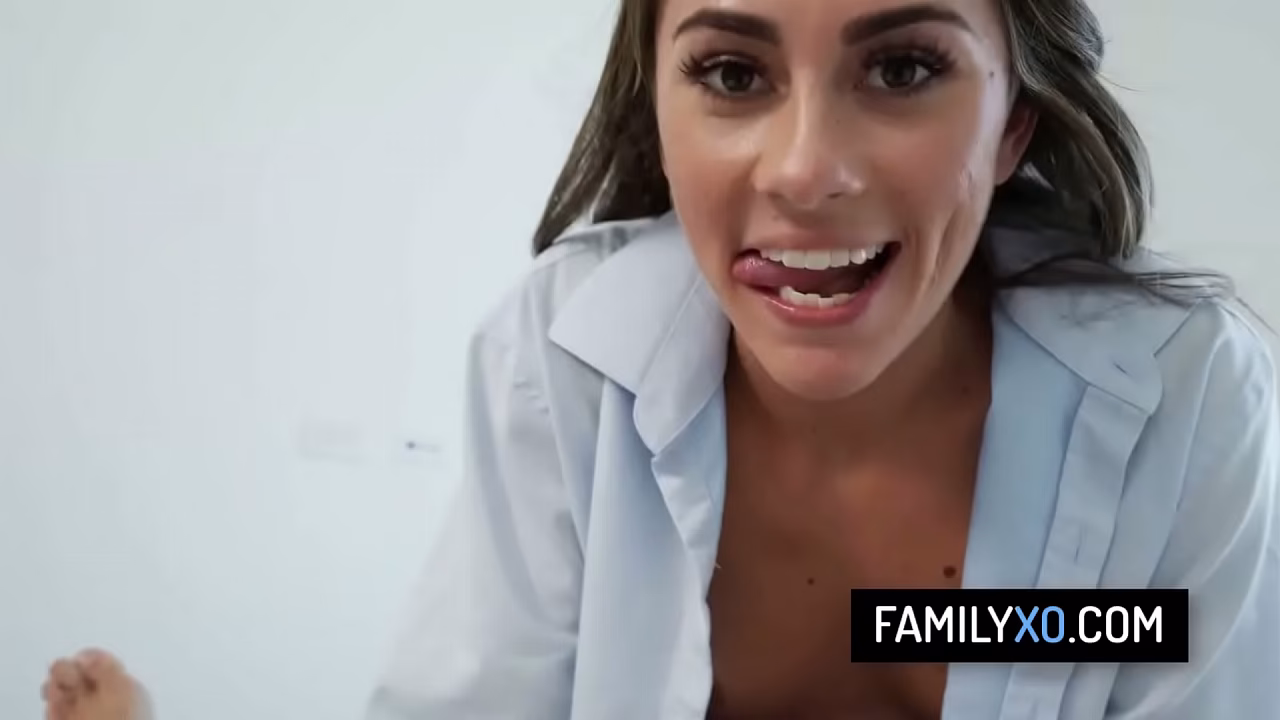 Perv stepdad wants to show his stepdaughter how to suck some cock - Mackenzie Mace