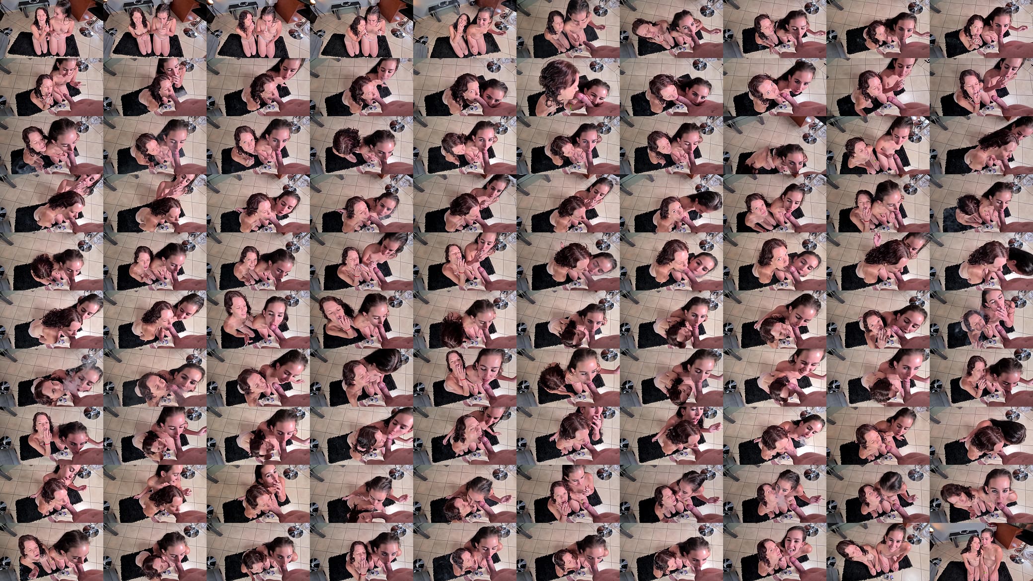Two BLOWJOB slut&#039;s SUCKING cock while smoking at the same time 预览图