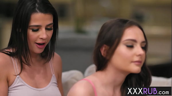 Small tits teen lesbian Kylie Rocket seduced hot friend Aften Opal and used her after hot massage