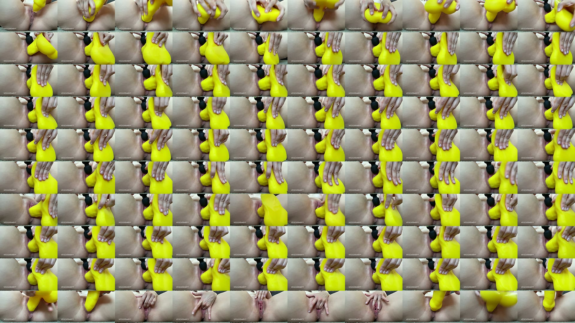 up close orgasms with thick yellow dildo 预览图