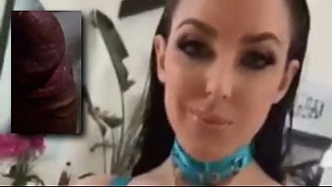 Stroking a fat cock to big natural bouncing tits!