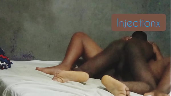 Sexual threesome with a sensual mature woman with pussy hair and small breasts getting her ass fucked