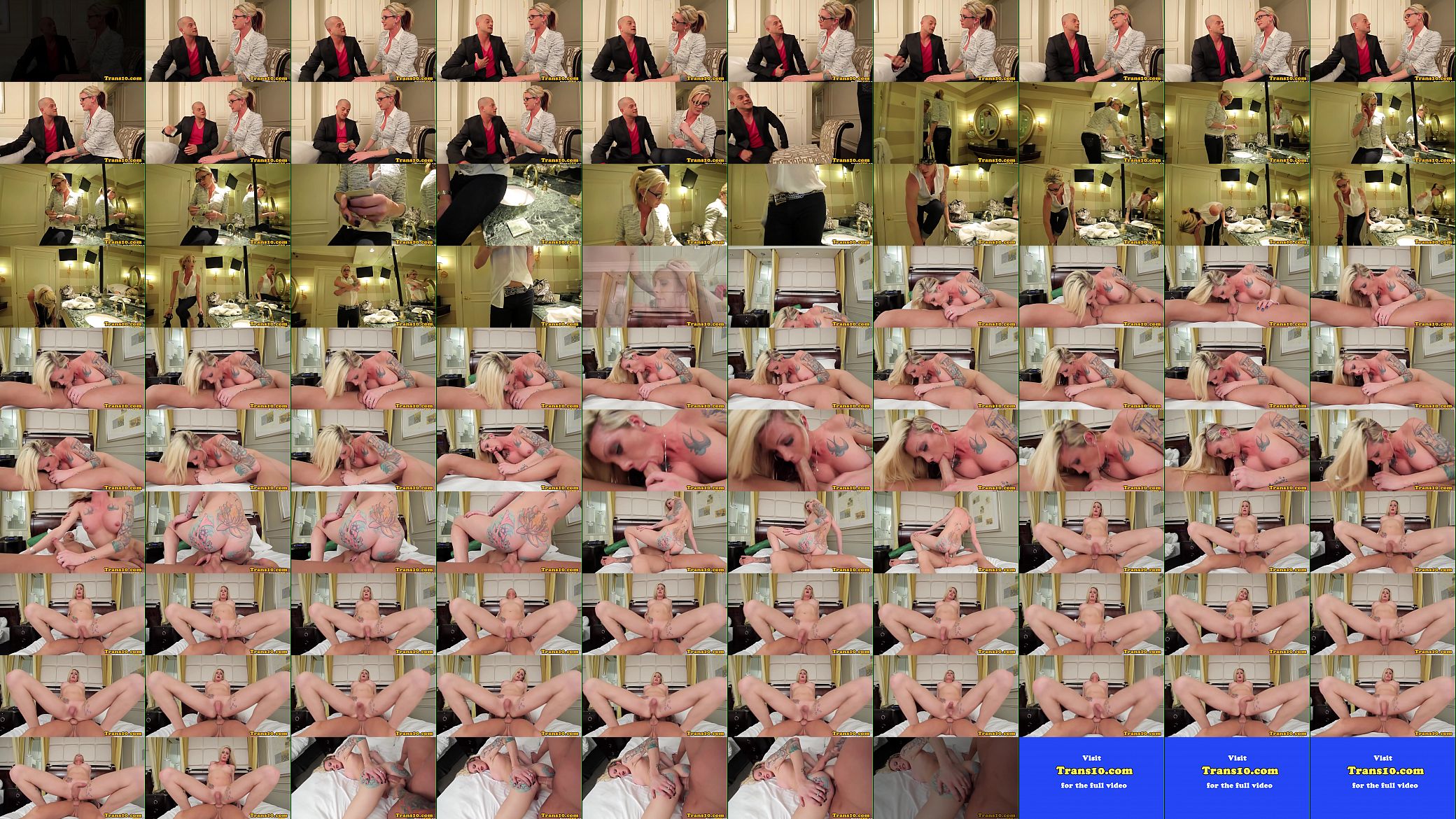 Tattooed tranny cockriding after giving head 预览图