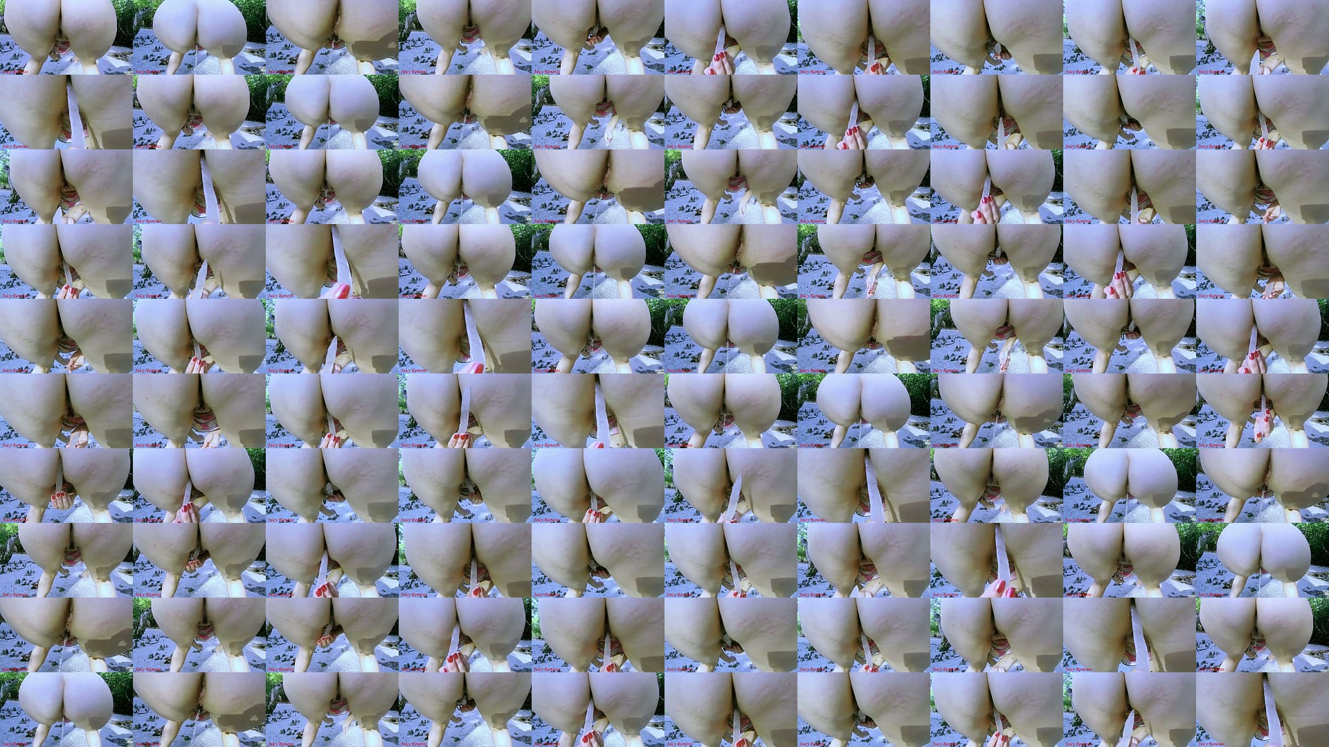 Winter pissing outdoors with anal ice 预览图