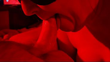 Extreme close up Blow Job ends in a mouthful of cum: Red Light Videos #19