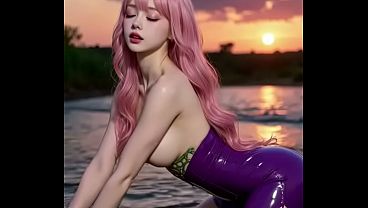 Ai generated Ai girl in the water vers. 5