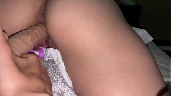 Innocent young girl takes giant dildo