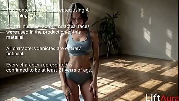 After yoga, my wet pussy turned my boyfriend on, and he eagerly started fucking me in every hole[AI]