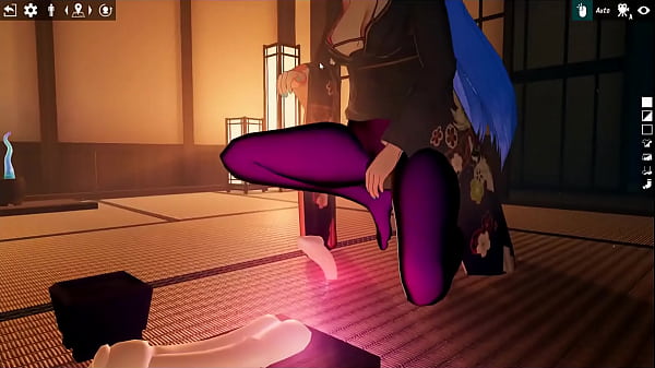 Kadobu [ weird hentai game Pornplay ] Ep.2 futanari girl doing footjob to living dildo