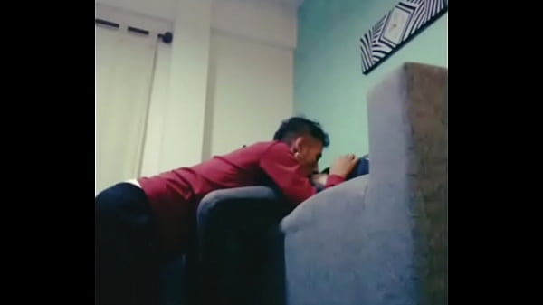 Saboreando pelos y verga en el sillón.