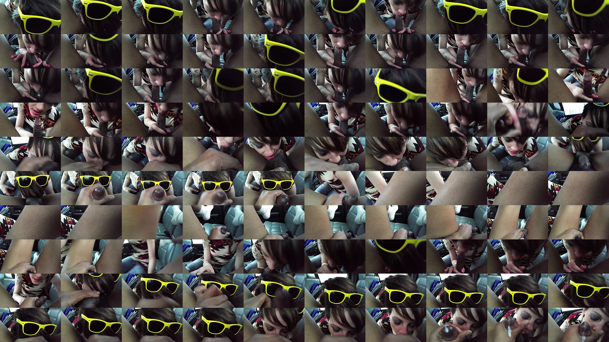 tatted girl with sunglasses gives blowjob 预览图