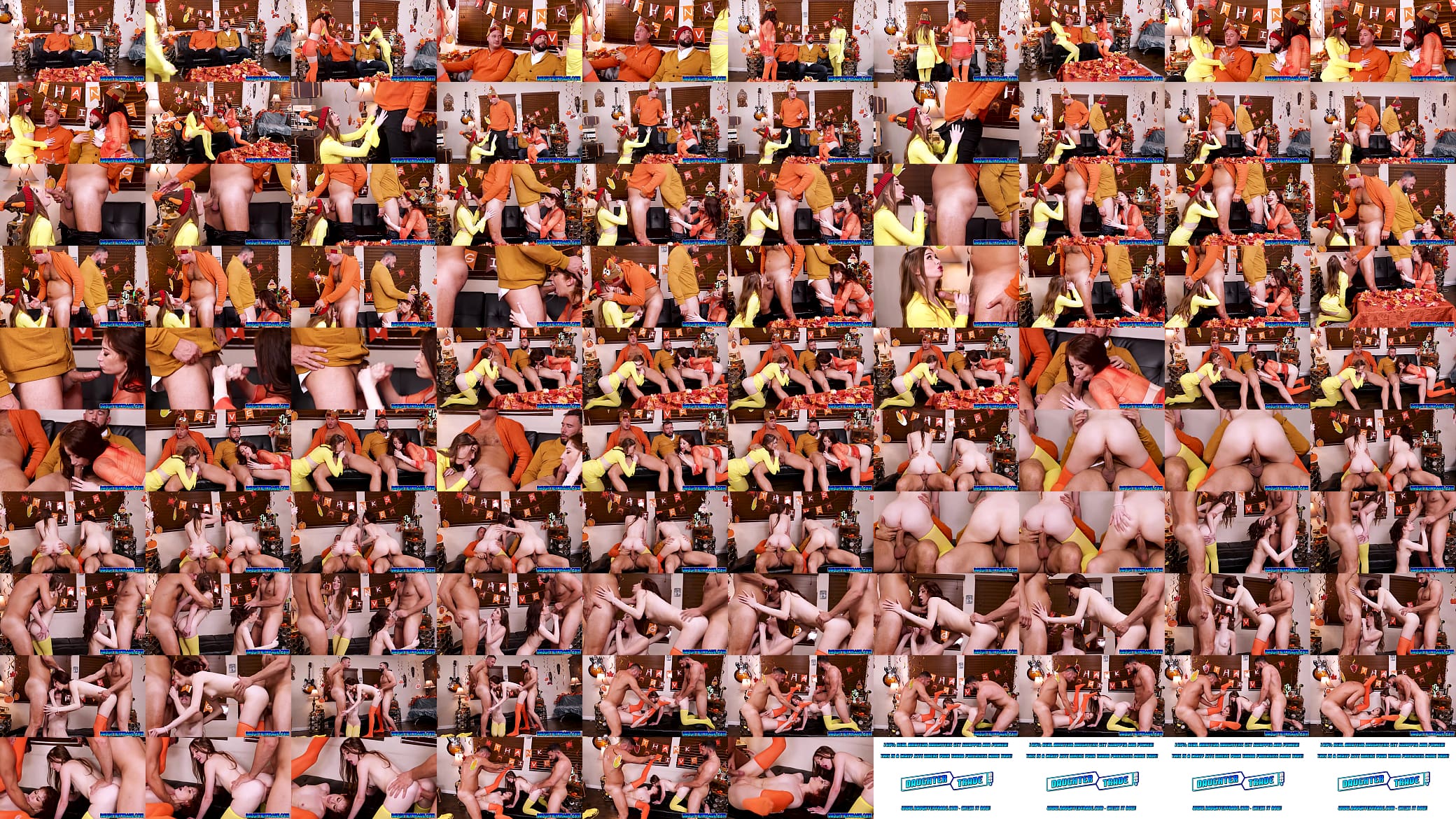Stepdaughters Ava Davis and My Moans fucks stepdads the only way to save Thanksgiving 预览图