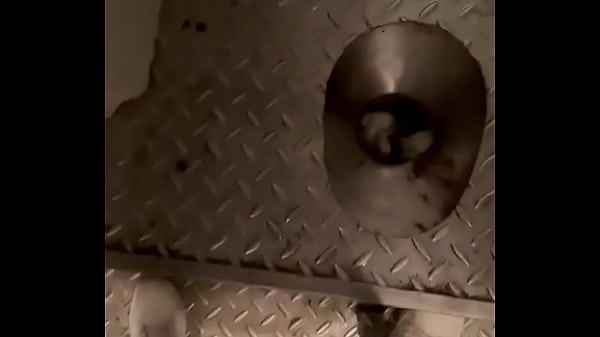 The most dirty toilet on the train! Want to piss on me in there and suck