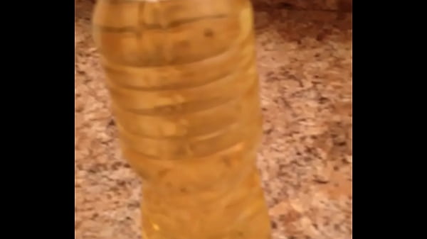 Piss in the toilet after filling a bottle with ...
