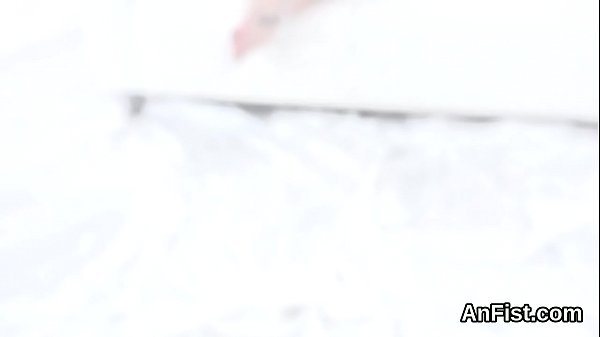 Slutty lezzie models are fist fucking narrowed holes and anals