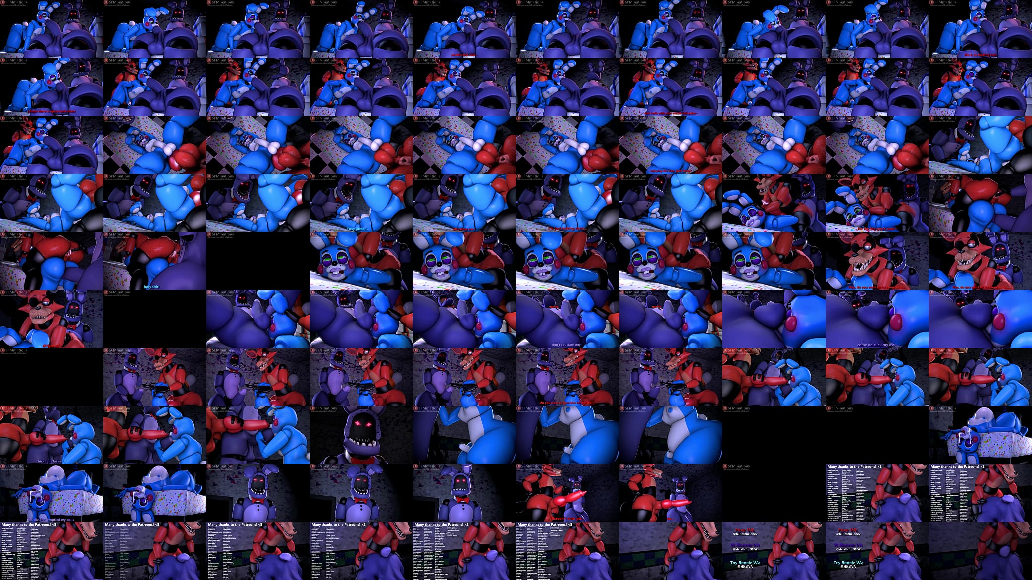 Five Nights at Freddy&#039;s with whitherd Bonnie and whitherd foxy fucking toy Bonnie 预览图
