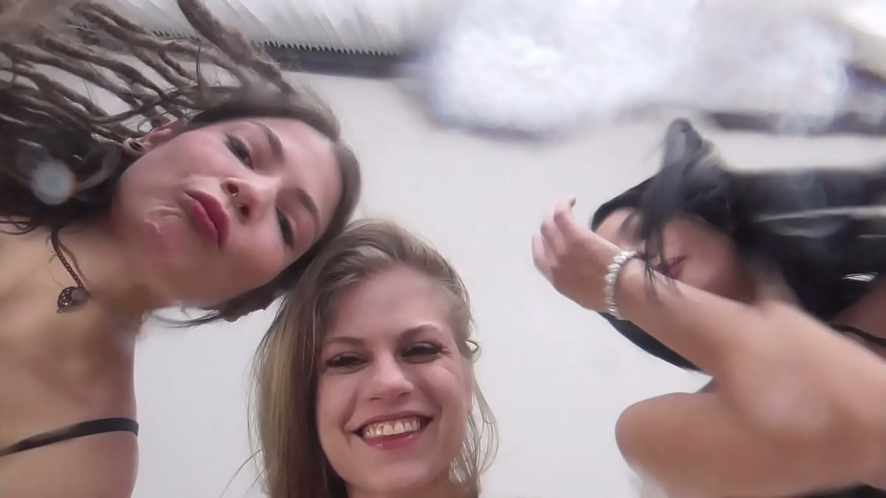 These three brazen girls love spitting all over you.