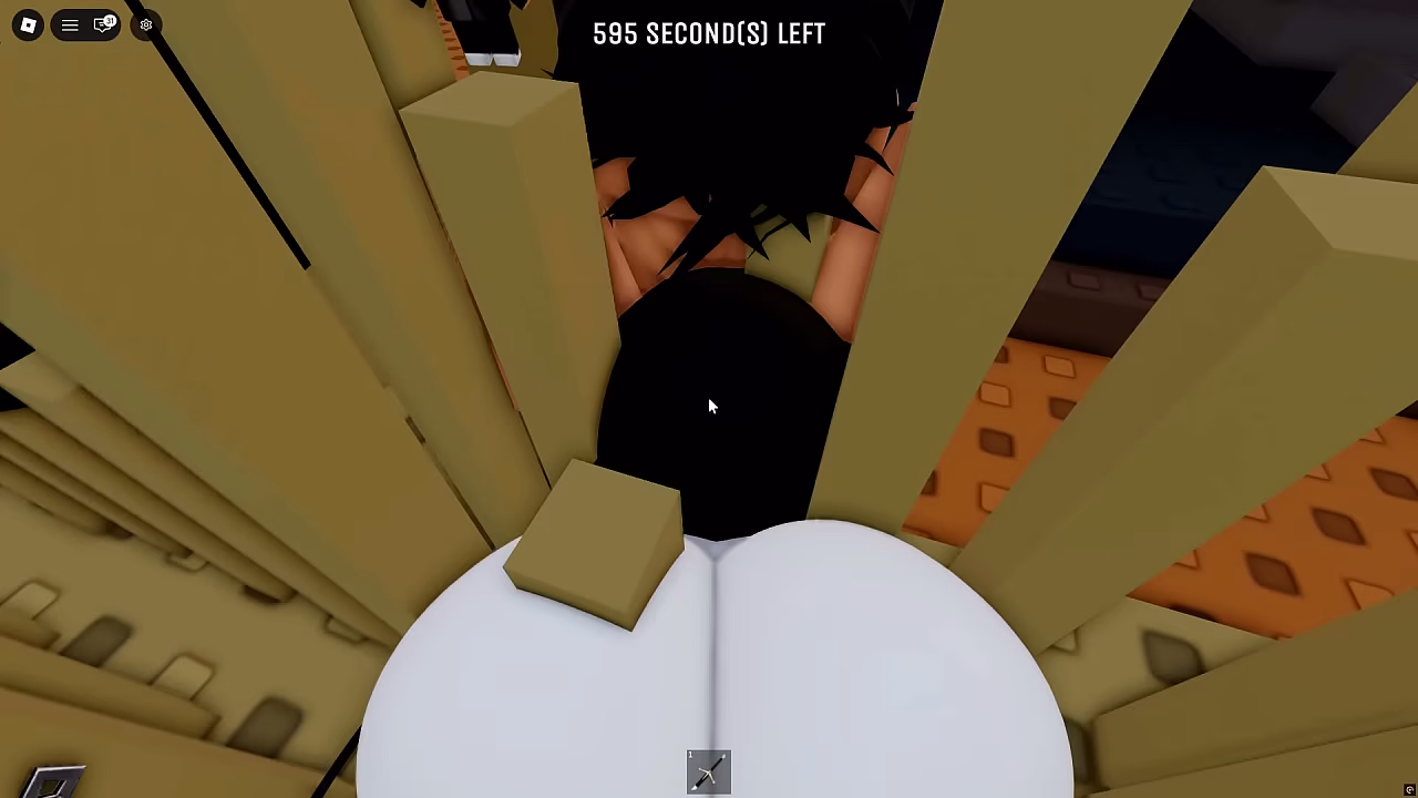 Threesome with a petite goth girl in Roblox