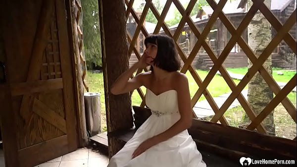 Bride gets pumped when the hubby is gone