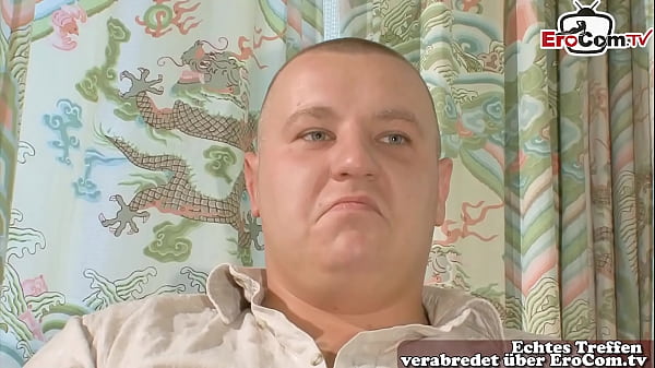 German normal girl next door casting with a stranger user