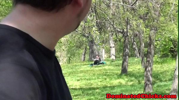 Throatfucked sub gets domina by maledom