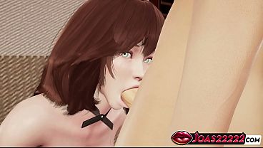 Redhead Housewife Yufa - 3D Hentai Featuring Handjob Service for Big Dick, Intense Sloppy Blowjob, and Titfuck Ending in Cum