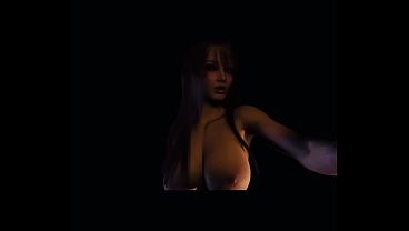 3D HQ Brunette  Breast Expansion Big Tits POV  Cowgirl sex wSound added