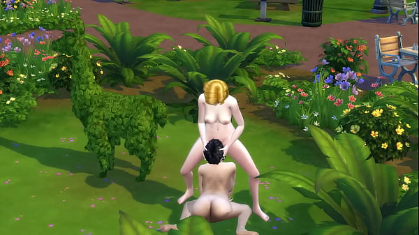 SIMS 4 - MATURE BLONDE GETS PUSSY ATE AND FUCKS CHUBBY BLACK HAIRED LADY IN PUBLIC