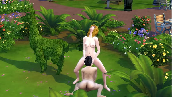 SIMS 4 - MATURE BLONDE GETS PUSSY ATE AND FUCKS CHUBBY BLACK HAIRED LADY IN PUBLIC