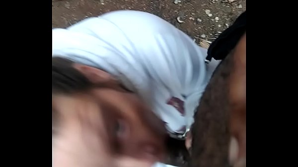 Outside blowjob