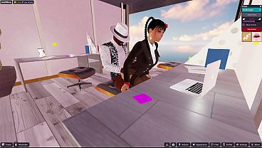 Jerri Khan fucks the boss in their office Thumbnail