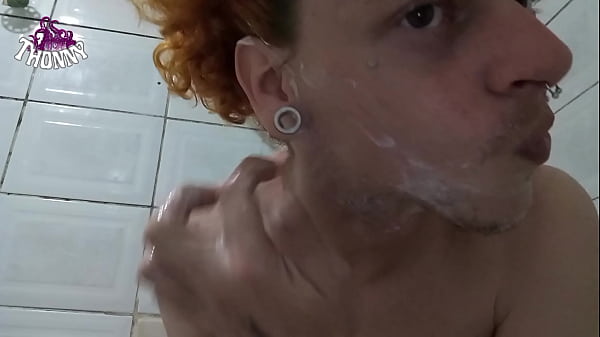 Male POV shaving and making you eat his hair