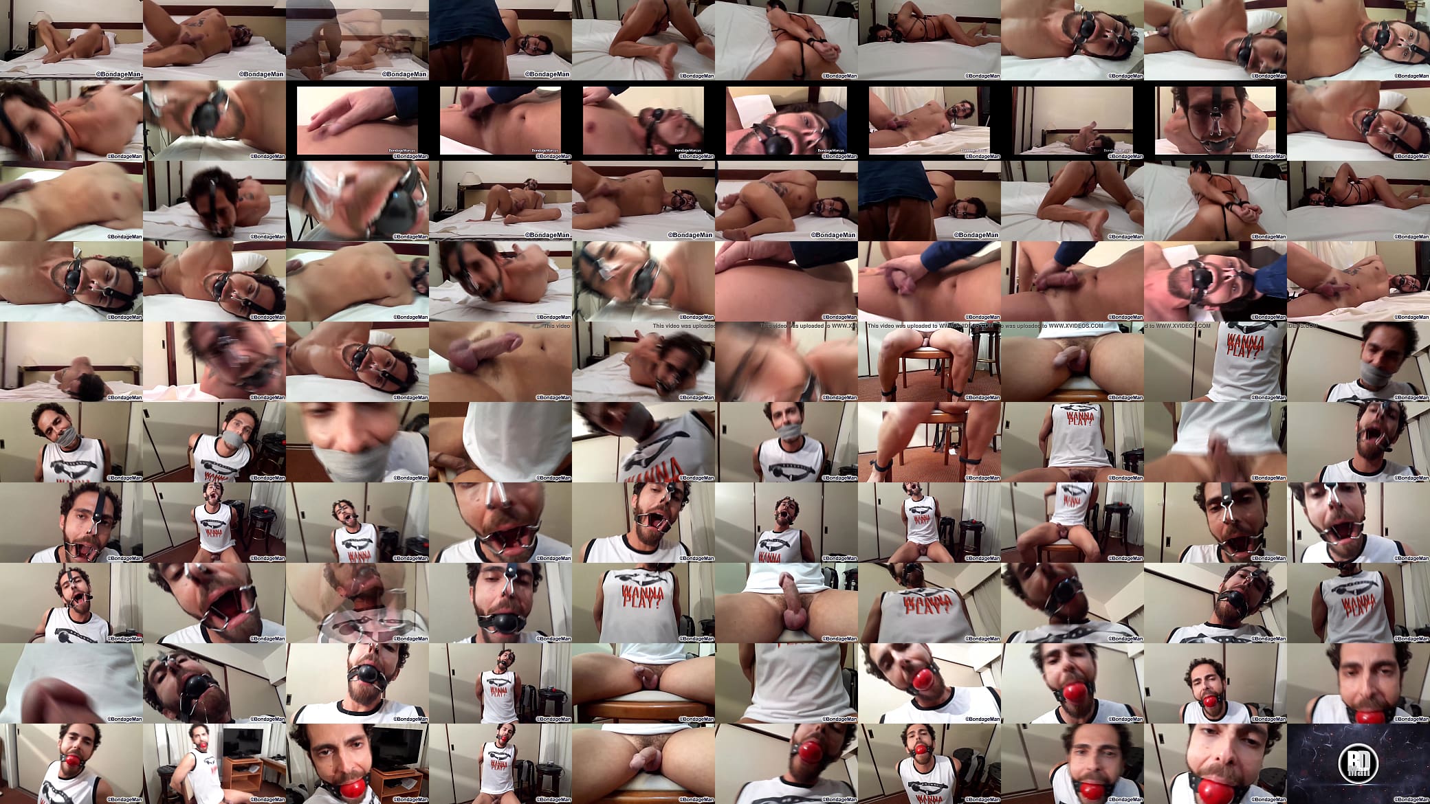 Lino gag test hard dick nosehook mouth gag open ballgagged moaning for escape 预览图