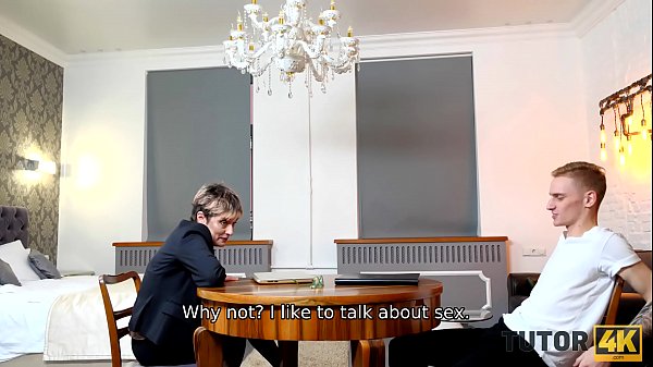 TUTOR4K. Tutor makes man weak in his knees so he cant stop fucking MILF