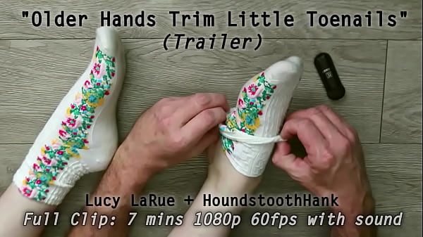 Older Hands Trim Little Toenails