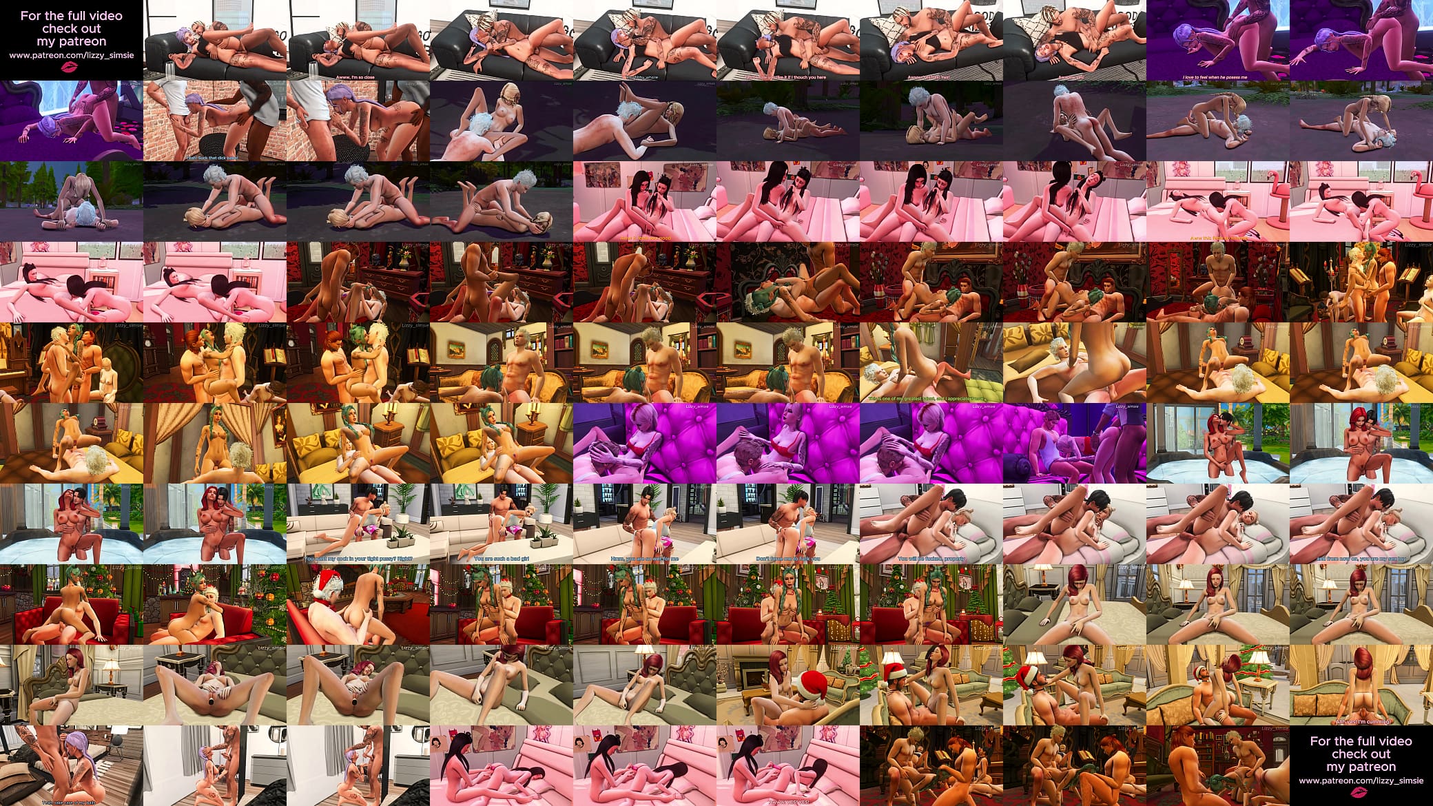 2023 sims 4 sex compilation - cowgirl - double penetration - creampie - 3D animation 预览图