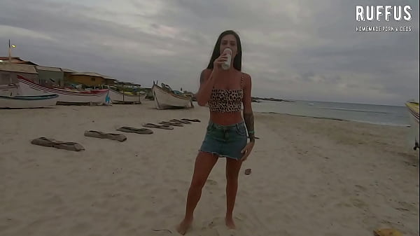 naughty brunette masturbating and sucking late afternoon on the beach - Ana Rothbard