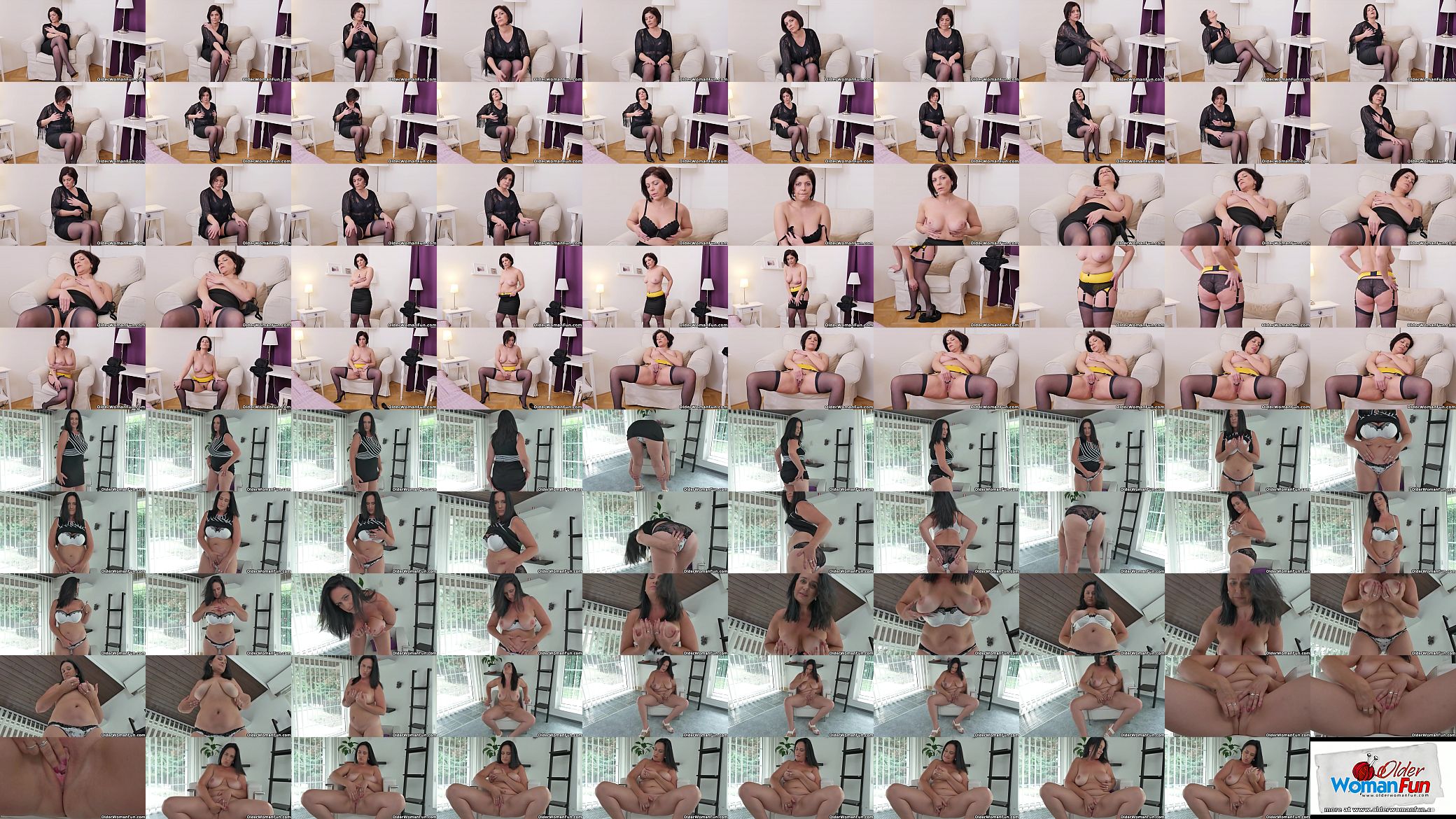 Euro milf Nicol does a slow striptease and plays 预览图