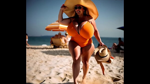 Thick BBW mom running 2 (AI generated)