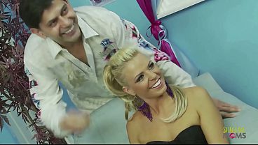 Four female friends are at a beauty salon they are feeling horny so one of them invites two guys to fuck them as soon as the guys appear the ladies rip their clothes off and fuck hard in all holes