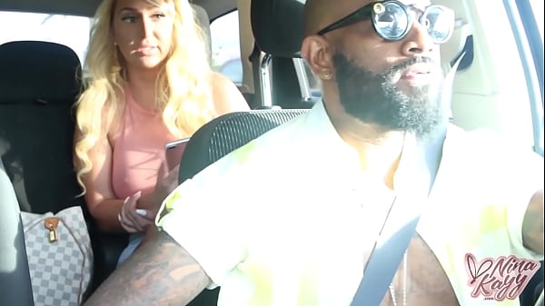 Slutty Busty Nina Kayy Blows and Fucks her Driver's Super Long Wang!