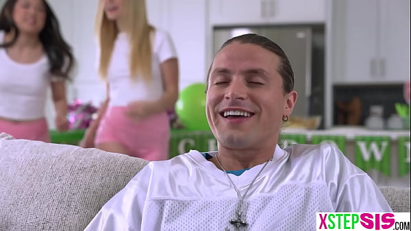 Download Video - Teen stepsister Maria Kazi and Asian BFF Lulu Chu teased big dick stepbro