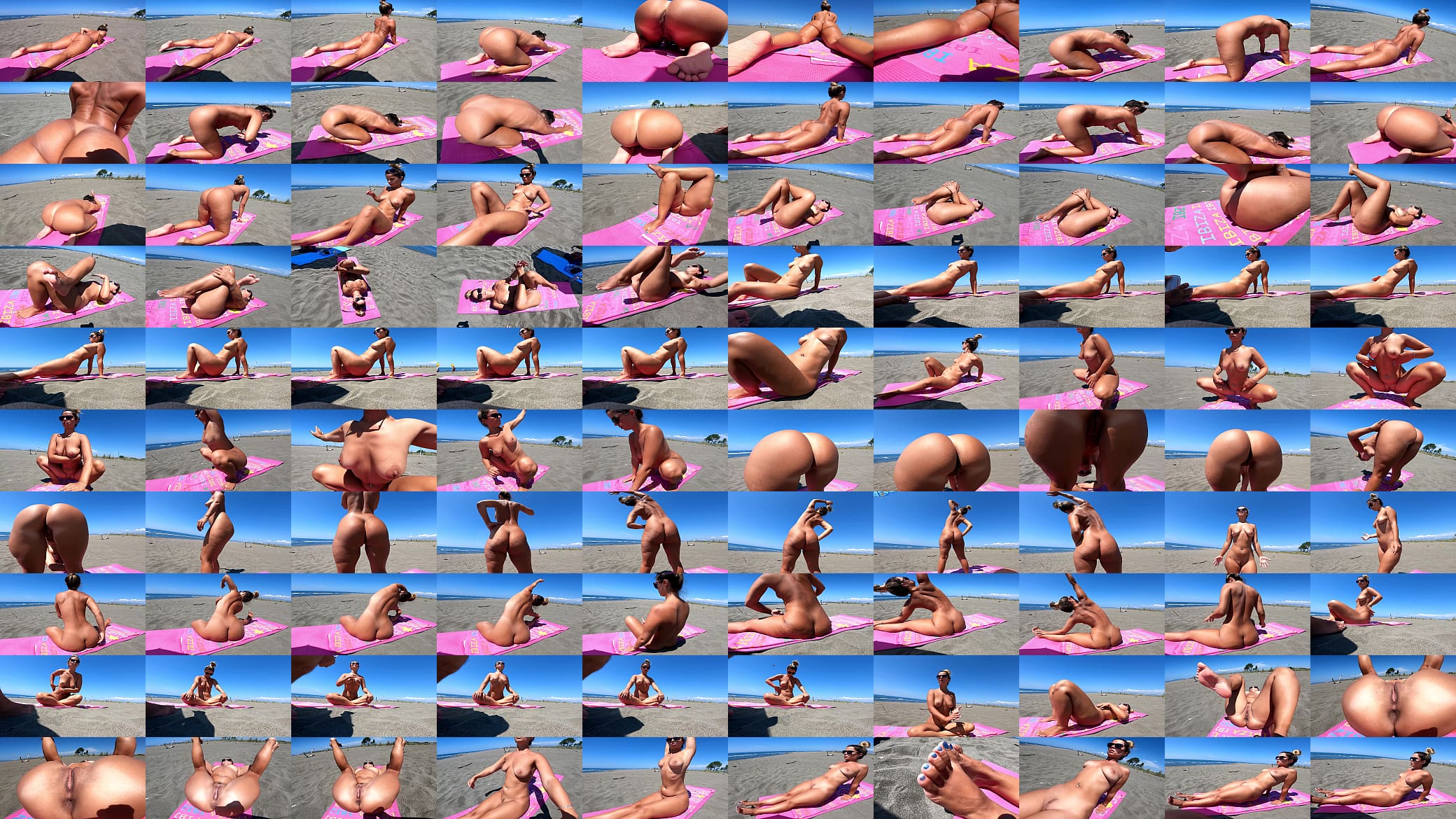 Big Booty Babe Sexydea Bares It All on the Nude Beach 预览图