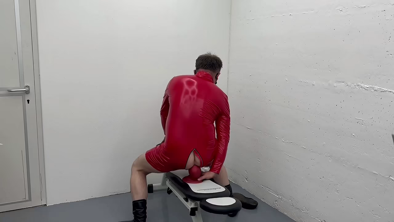 Big Red all in to my limit Deep inside me Anal dildo 64cm x 8cm