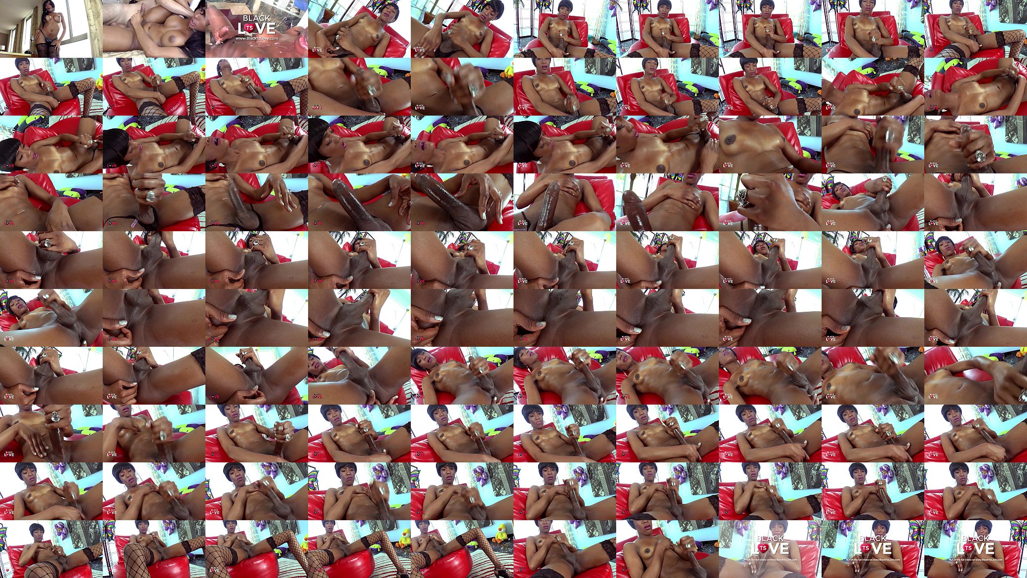 Ebony tgirl masturbates 预览图